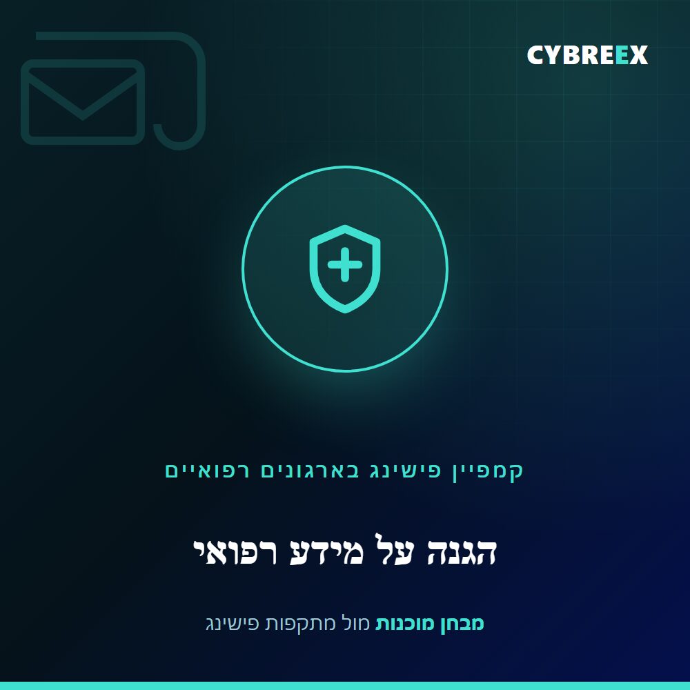 איור קמפיין פישינג בארגונים רפואיים — הגנה על מידע רפואי
