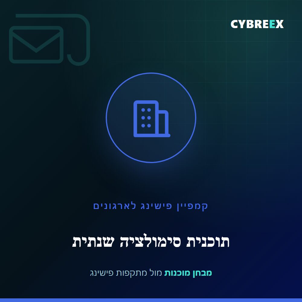 איור קמפיין פישינג לארגונים — תוכנית סימולציה שנתית